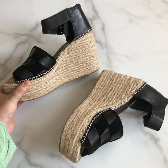 Adalla Platform Espadrille Wedge Sandal Black 10 - Picture 7 of 16
